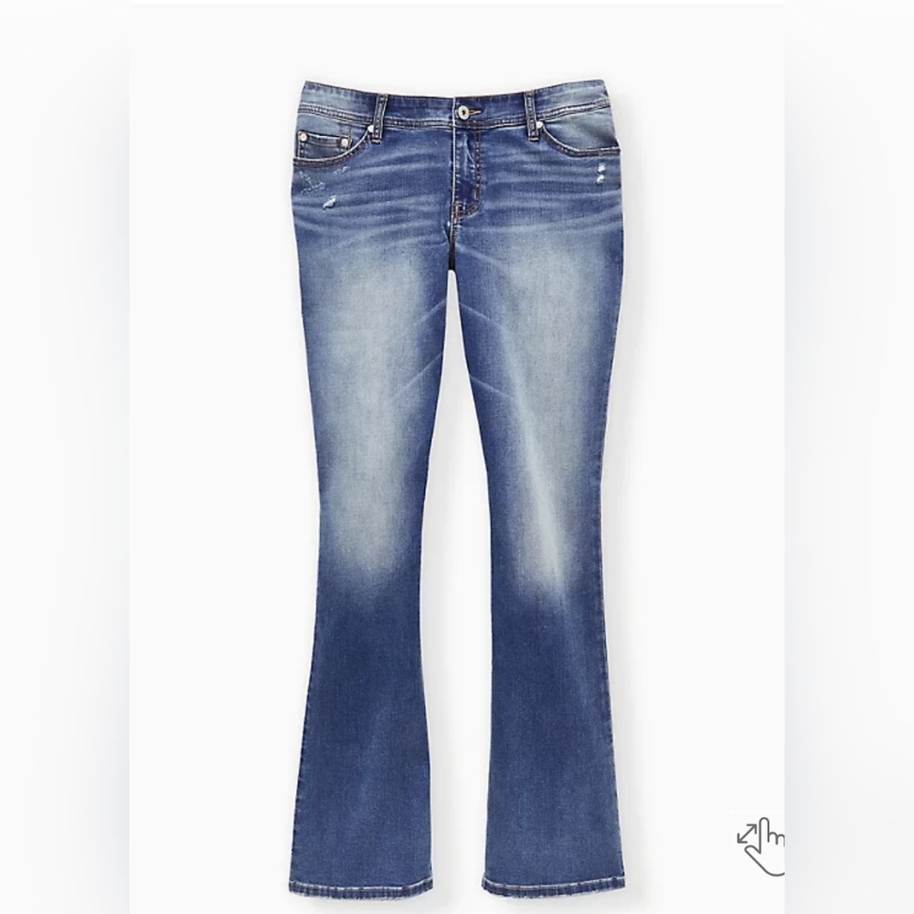 TORRID LUXE SLIM BOOT SUPER STRETCH MID-RISE JEAN